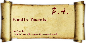 Pandia Amanda névjegykártya